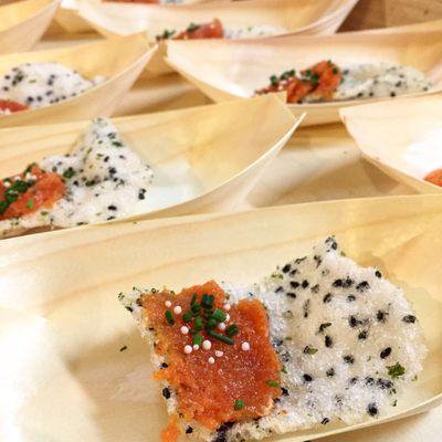 Mama Musubi - black sesame cracker with tuna