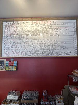 The Sandwich Menu