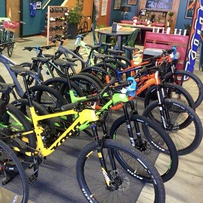 Kona mountain bikes for all ages and abilities.