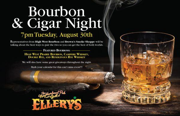 A genuine info speech on Cigars which blends with Bourbon whisky on Cigar night @ Ellerys...Come and sense the mixture of Bourbon Cigars