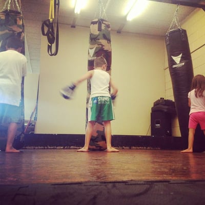 The little ones getting their fitness on #kidsfitness #primalkickboxing