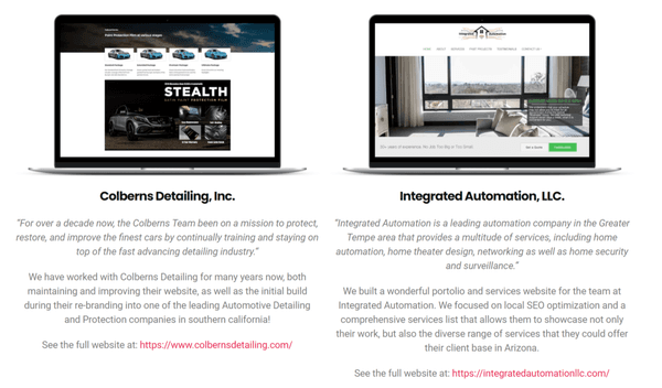 Websites Designed by Redmond Media Lab