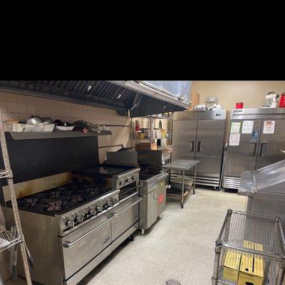 Commercial grade kitchen used for BigAzz Burger Night, Taco Tuesday, Wing Wednesday, Friday night family dinner and Sunday Football!