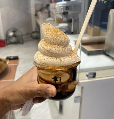 Milk tea soft serve