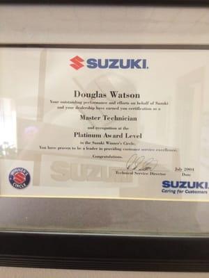 SUZUKI CERTIFICATION