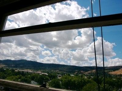 View of the valley from The Sac Annex, student housing building in  Downtown.