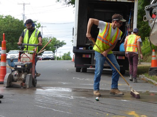 The jobsite was kept clean; even the boss picked up a broom!