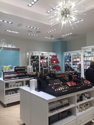 Beautiful store with makeup, skincare, and body care items.