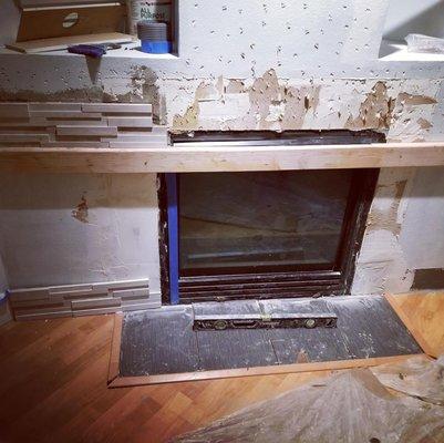 Fireplace tile