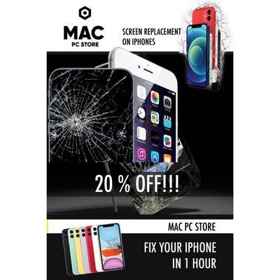 Discount 20 % off ! iPhone  Screen replacement!