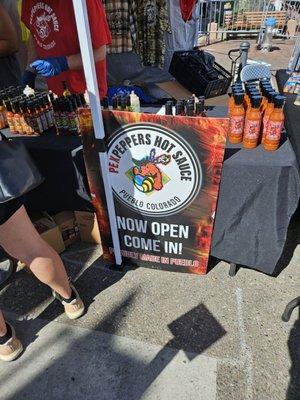 Pex Peppers Hot Sauce booth