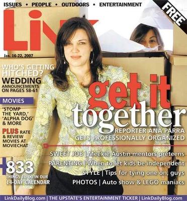 Professional Organizer Adriel McIntyre on the cover of LINK magazine