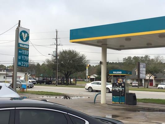 The restaurant is inside the Valero Station