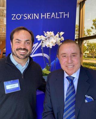 Dr Ryan Case training with world famous dermatologist, Dr Zein Obagi