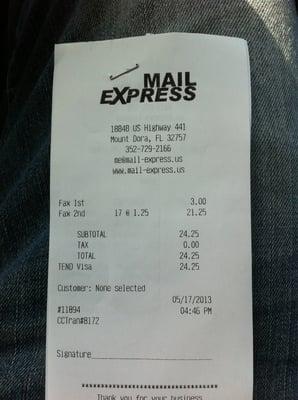 Holly hell!! $24.25 to send a 18 page fax to a toll free number.