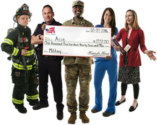 I am a Homes for Heroes affiliate and if you are a First Responder, Educator, Active or Veteran military member you get cash back from Me!