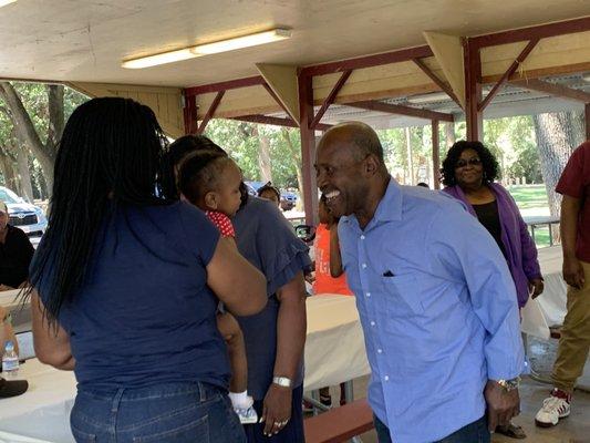 Annual Friends and Family Picnic 2019. Our Minister, Ike.