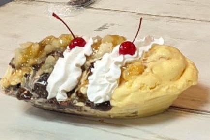 This photo does not do the banana split justice.