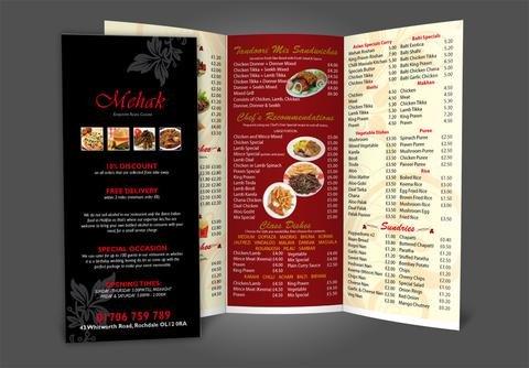 Menus, Flyers, Brochures