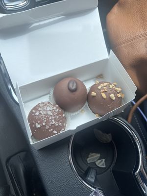 The whoopie balls. Salted Caramel, Espresso, & Peanut Butter.