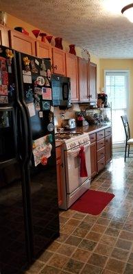 Galley kitchen before renovation