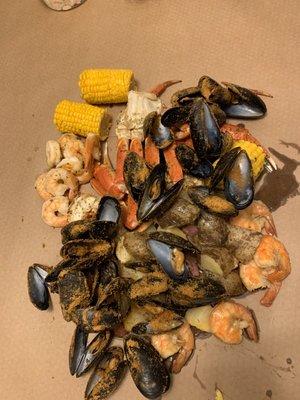 Big Krabby Box Steamed Mussels  Steamed Shrimp Platter