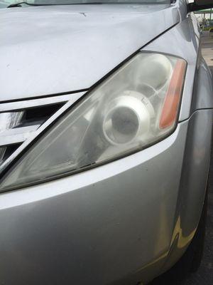 Before headlight cleaning