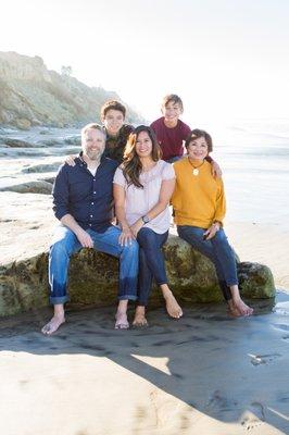 Family Photo Session on the beach in Del Mar