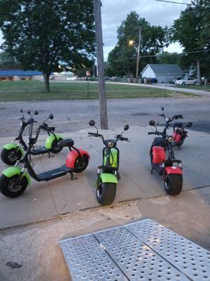 Available rental scooters at Re Rides