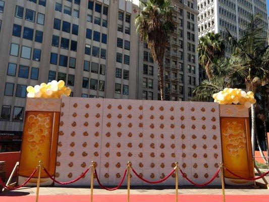 Beer and pretzel red carpet