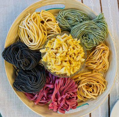 Artisanal pasta made with local and organic ingredients.