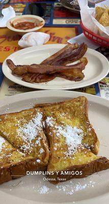 French toast and bacon