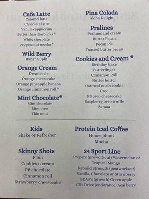 Shake and other menu