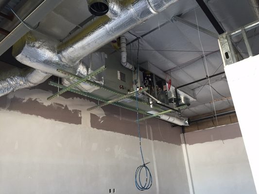 hvac furnace installation above drop ceiling