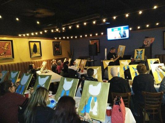 VGK Paint Night here at Blue Dogs! Every 4th Wednesday join ArtParty4U & paint your own unique masterpiece! PLUS unlimited wine & snacks.