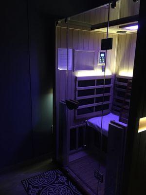 Inside the sauna room