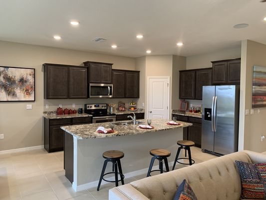 Kitchen in this new home development in southern Hillsborough County.