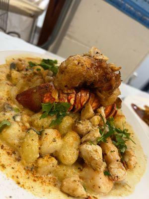 Loaded seafood gnocchi