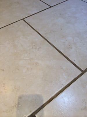 Floor tile grout cleaned