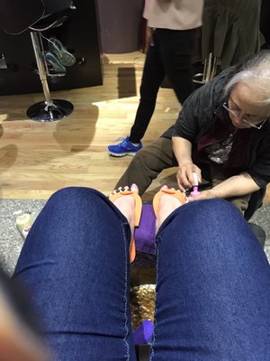 Pedi for $35. Ask for the lady in the pic!