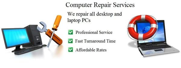 We fix most brands of desktop & laptop computers.