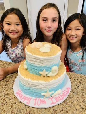 Beach theme cake by sugarbakers!