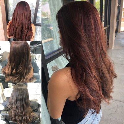 Beautiful red/copper ombré!