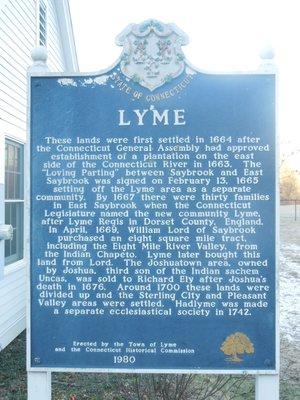 Lyme Historical Marker