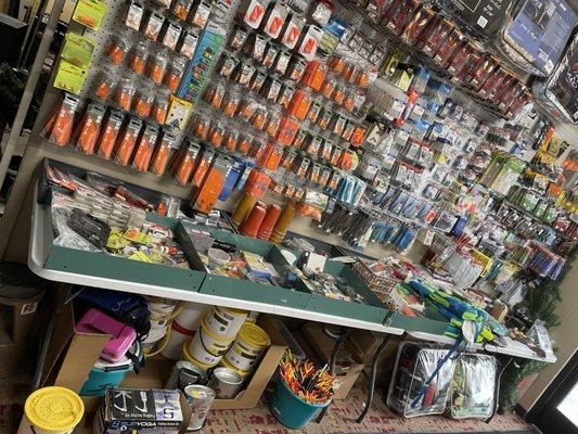 Large Variety of fishing supplies. Tons of savings! Low low prices on everything.