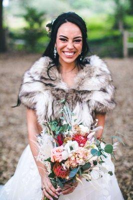 Makeup and Hair by Laura. I felt absolutely flawless on my wedding day.