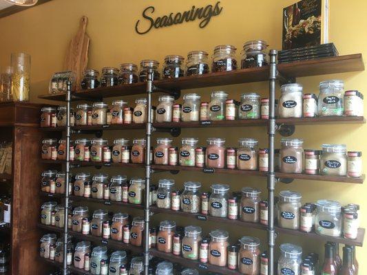 Over 100 different seasonings and spices.