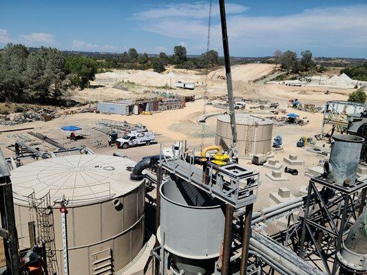 Water tanks in a mine in Ione CA