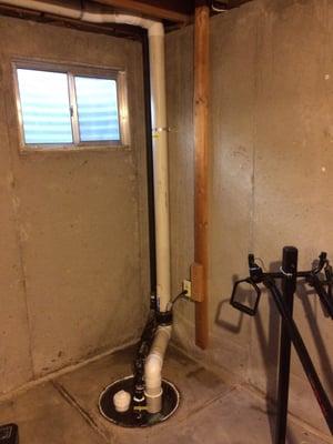 Radon mitigation install