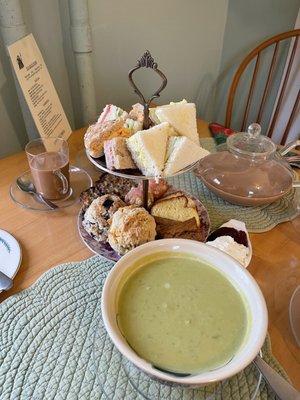 Tea for two plus pea soup Al's enough to share for two!